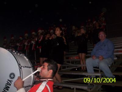 Mike Carrying His Bass Drum